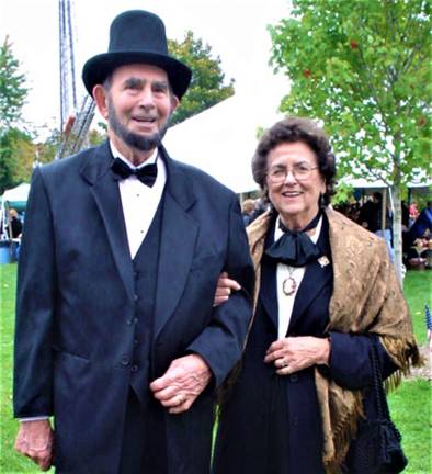 Ann Genader photo Bob and Mary Kochka as President Abraham Lincoln and his wife Mary Todd Lincoln at a West Milford Elks Festival.