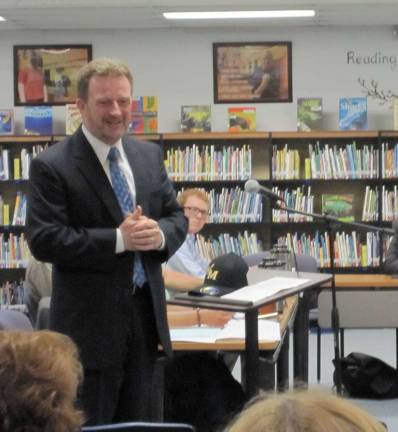 James V. McLaughlin, pictured here, said he is excited to begin his position as superintendent of schools in the &quot;jewel of Passaic County.&quot; The school board approved McLaughlin's appointment and a three-year contract Tuesday night.