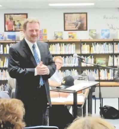 Photo by Patricia Keller James McLaughlin is seen here in 2012 when he was hired by the West Milford School District.