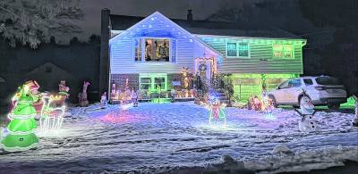 This home on Locust Ct. in West Milford is lit up for Christmas.