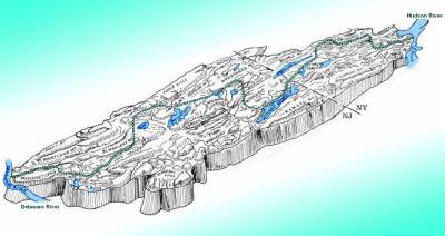 An illustration of the NJ Highlands Trail.