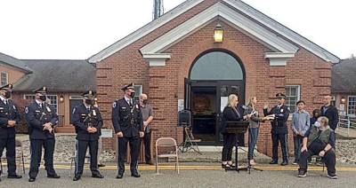 West Milford Police Chief James DeVore, seen when he was appointed by Mayor Michele Dale a few months ago, is responding to resident concerns about speeding dangers on local roads, Township Administrator William Senande told the Township Council at a recent meeting. Photo/Ann Genader