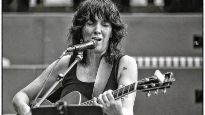 Erika Sherger performs Thursday, July 31 at the Vreeland Store. (Photo by Doug Dresher)