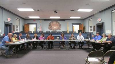 West Milford Board of Education and Town Council members discuss the future of the shuttered Hillcrest building and the property it sits on. PHOTO BY ANN GENADER