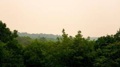 Smoke from wildfires in eastern Canada was visible in West Milford on Tuesday afternoon, June 6. (Photo by Rich Adamonis)