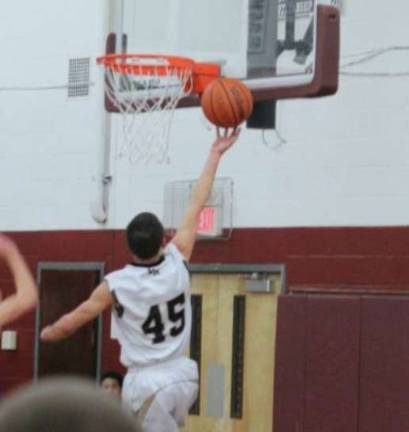 This was the play against St. Mary's of Rutherford on Jan. 18 when Luke Basket scored his 1000th point.
