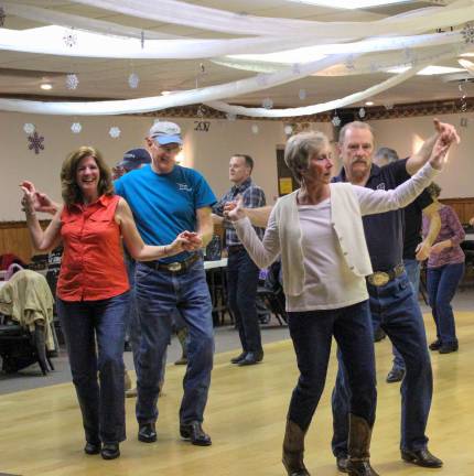 Line dancing at the Elks