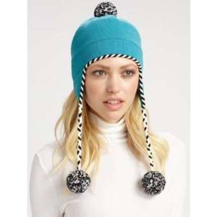 Kate Spade New York Big Apple Merino wool ski hat with pom pom