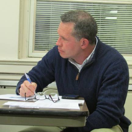 Michael Flaherty, Greenwood Lake Commission representative from Ringwood State Park, reports that the lake level is about steady now with a downward trend of the amount of water leaving the lake.