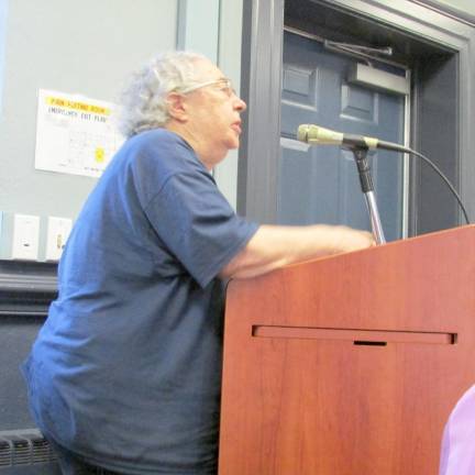 The late Dr. Doris Aaronson is seen offering her expertise at a Township of West Milford council meeting on a subject important to the township and its people as she so often did. Photo/Ann Genader