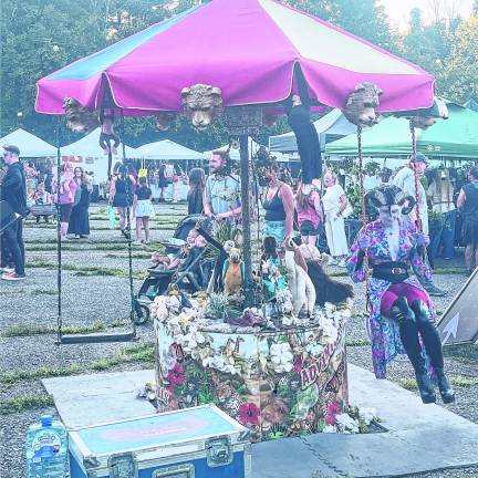 Visitors at the Lunar Faire in West Milford are shown.