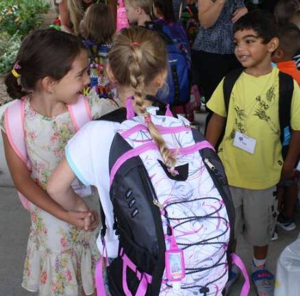 Kids were happy to see their friends and meet new ones after the summer.