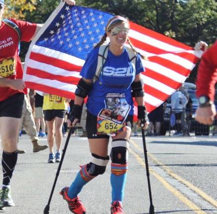 This is S2L sponsored athlete Amanda Sullivan, competing in the Marine Corp Marathon.