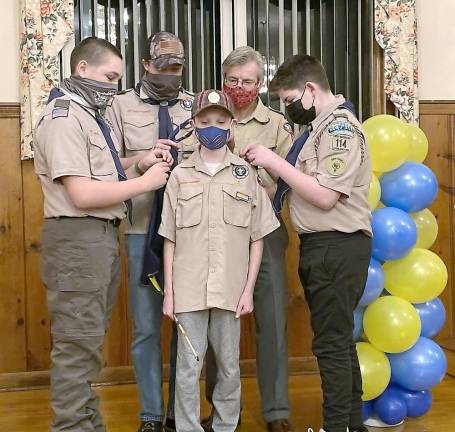 West Milford. George Terp joins Boy Scout Troop 114