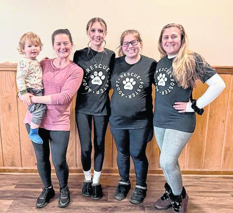 Nicole McLaughlin, Brianna McLaughlin, Jennifer Capalbo and Emilie Berszak are shown.
