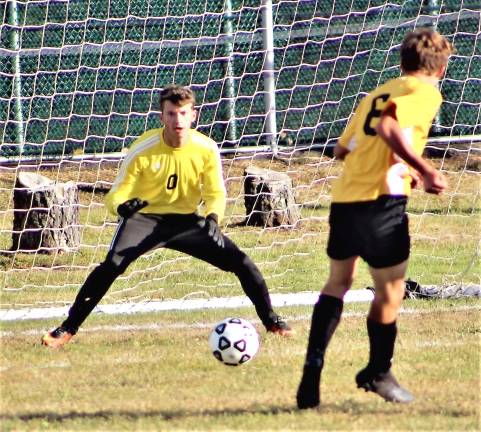 The Highlanders scoring a goal during Tuesday's match against Pascack Hills.
