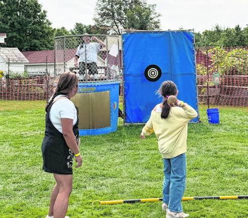 A dunk tank was one of the many activities.