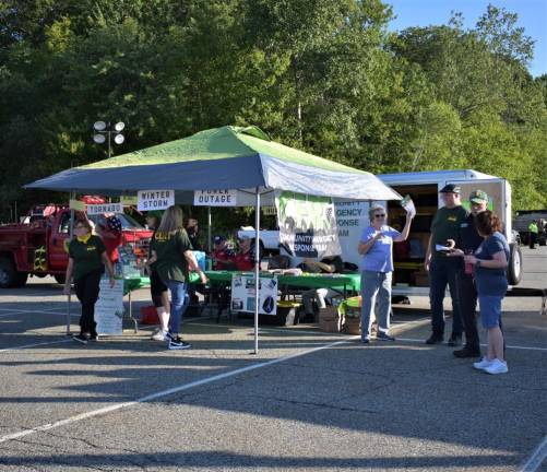 The West Milford Community Emergency Response Team (CERT) offered information.