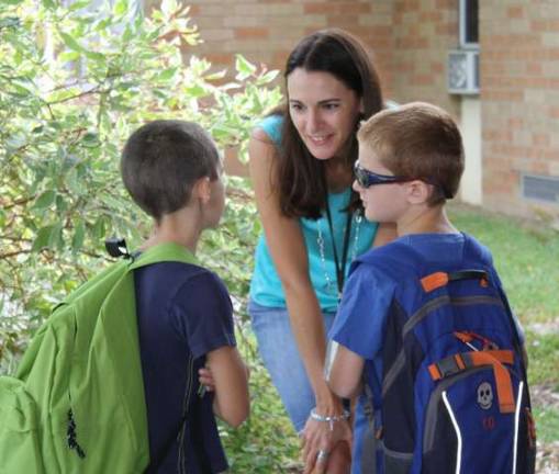 Students were met with smiling faces for their first day of school.