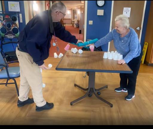 Playing games at Belle Reve.