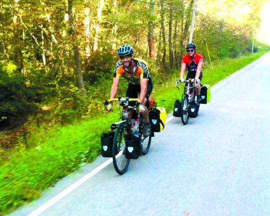 This picture was taken outside of Boonville, Kentucky. Ryan Riegler is in front, with Jason Turner behind.