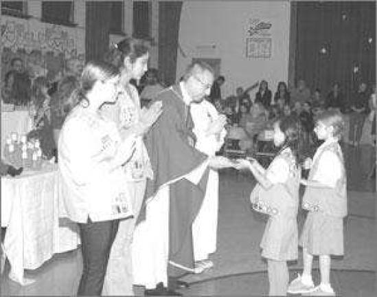 Celebrating Girl Scouts at Saint Joseph Church