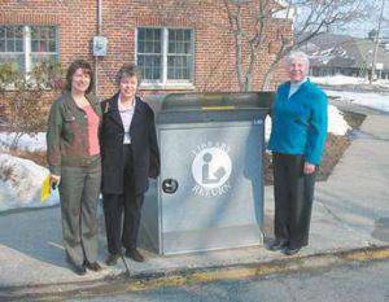 New drive up box at library