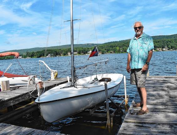 Jack Roe, fleet captain of the Awosting Yacht Squadron. (Photos by Rich Adamonis)