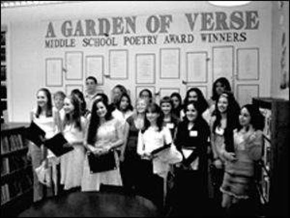 Selections from the “Teen Arts Exhibit” displayed at the Public Gallery