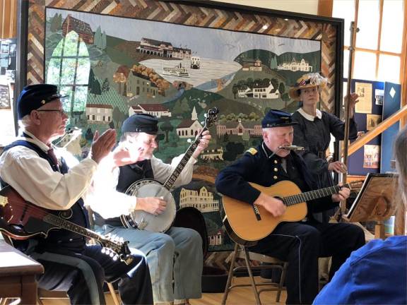 The 6th New Hampshire Volunteer Infantry’s Contra-band plays music from the Civil War era.