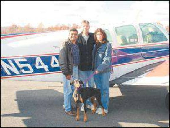 Pilot flies dog to shelter