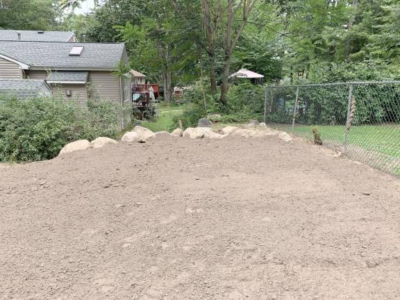 New topsoil had to be brought in to make the ground workable.