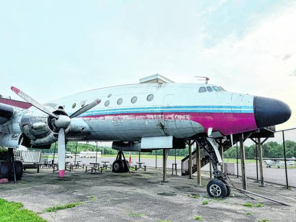 Connie is shown at Greenwood Lake Airport.