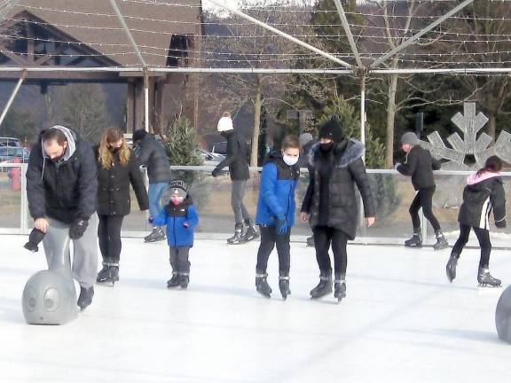 Skaters glide on Glice at the Crystal Springs rink (Photo by Janet Redyke)