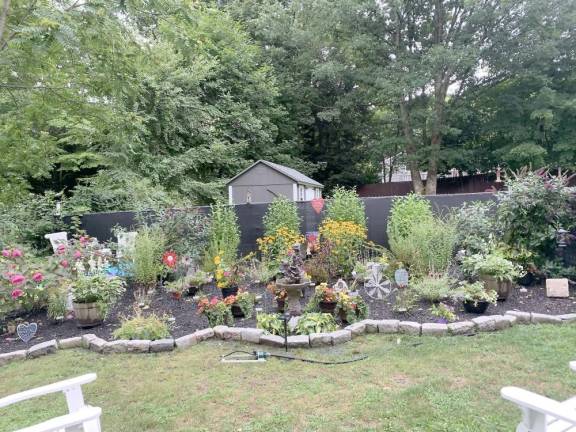 Joyce Gerbasio’s memorial garden, built by the hands of those who loved her.