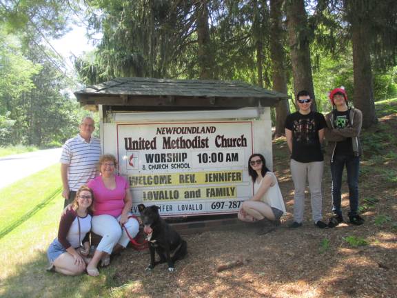 Photos provided Rev. Jennifer Lovallo is seen here with her husband, Rich, and her four children, Sophie, Anna, Marcus and Michael.