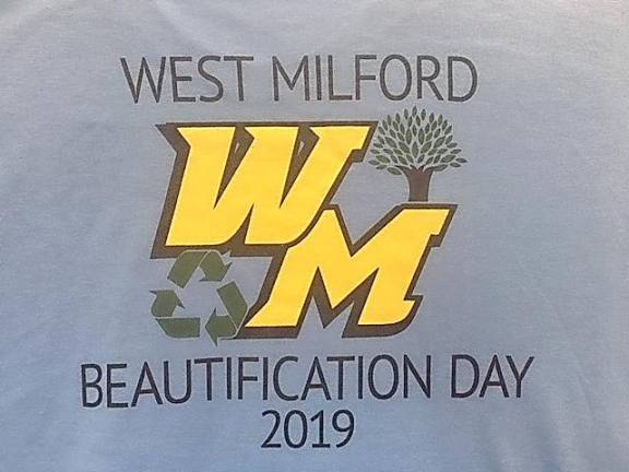 An example of the West Milford Beautification Day shirt design used in 2019.