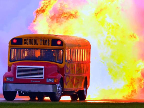 Paul Stender and his jet bus will appear at the Greenwood Lake Air Show, Aug. 15, 16 and 17.