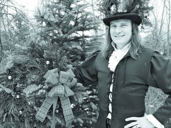 Photo by Andrea Sadle Jonathan Kruk getting into the spirit of things. A Christmas Carol to be performed in the Hudson Valley.