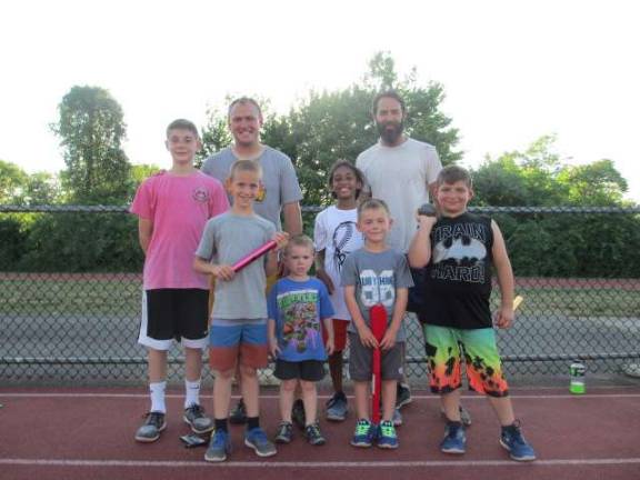 From left to right, top row: Nick Carbone, Brian Leslie, Matt Romeosecond row: Ryan Escolano, Raajay Sammythird row: Cameron Leslie, Bryce Leslie, Daniel Moretti