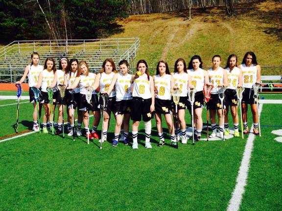 The 2015 girls junior varsity lacrosse team.