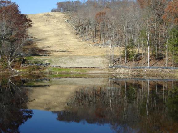 This scene on Clinton Road in West Milford demonstrates the devastation of the countryside that occurred when the Tennessee Gas Pipeline 300 Line and Northeast Upgrade Project went through the area. About 1,275 trees were planted on municipal properties to replace trees removed for the project but many died and need to be replaced to meet requirements of the New Jersey Department of Environmental Protection grant that came with $620,197 supplied to the NJDEP by Tennessee Gas Co.