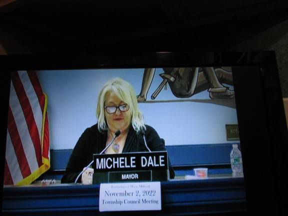 Mayor Michele Dale, speaking at the most recent Township of West Milford Council meeting, announces that the township is entering the “Digital Age” to shorten the time for response in processing applications with various municipal departments.