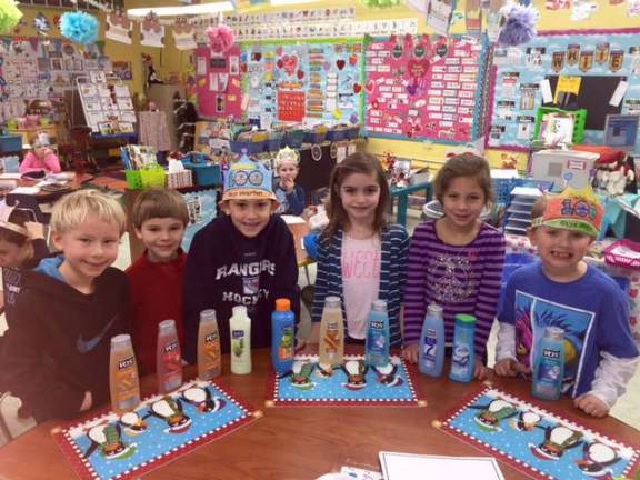 Kelly Frasca's first graders at Paradise Knoll did their share for the event. Here are Patrick, Andrew, Connor, Savannah, Lydia and James.