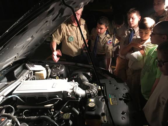 Scouts learn basics of car maintenance