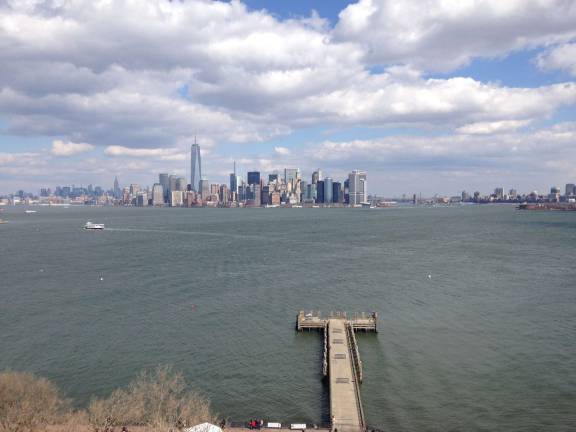 This is the view from the Statue of Liberty's pedestal. West Milford's international language students got a personal tour.