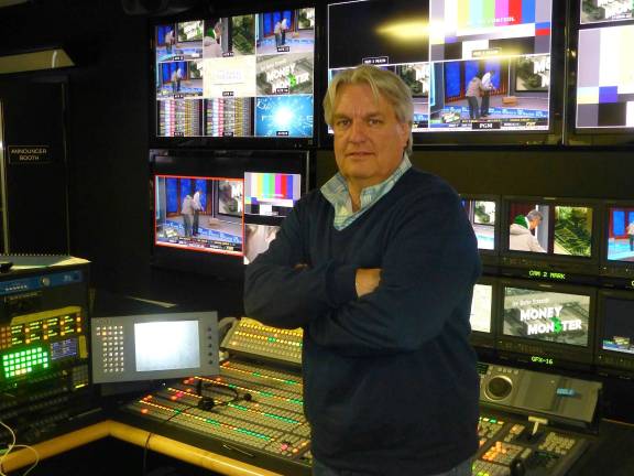 In familiar surroundings. James Warden, an award-winning technical director for CBS, found himself part of a movie cast in his own control room.
