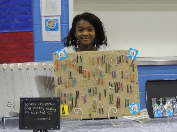 Jordan's handmade jewelry was unique to buyers.