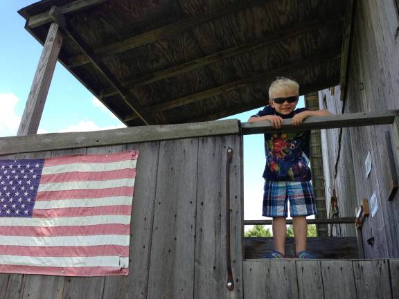 One of Aaron's favorite places to be is in the barn house.