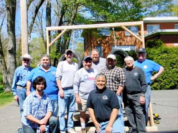 Knights of Columbus Council 6139 members and Our Lady Queen of Peace parish members constructed games for the Family Festival, which will be held Friday, June 7, Saturday, June 8 and Sunday, June 9 on the church grounds.